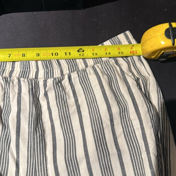 🎁HP🎁 Marine Layer Allison Pant White/Navy Strips Front Pockets Regular Large EUC - Picture 10 of 15